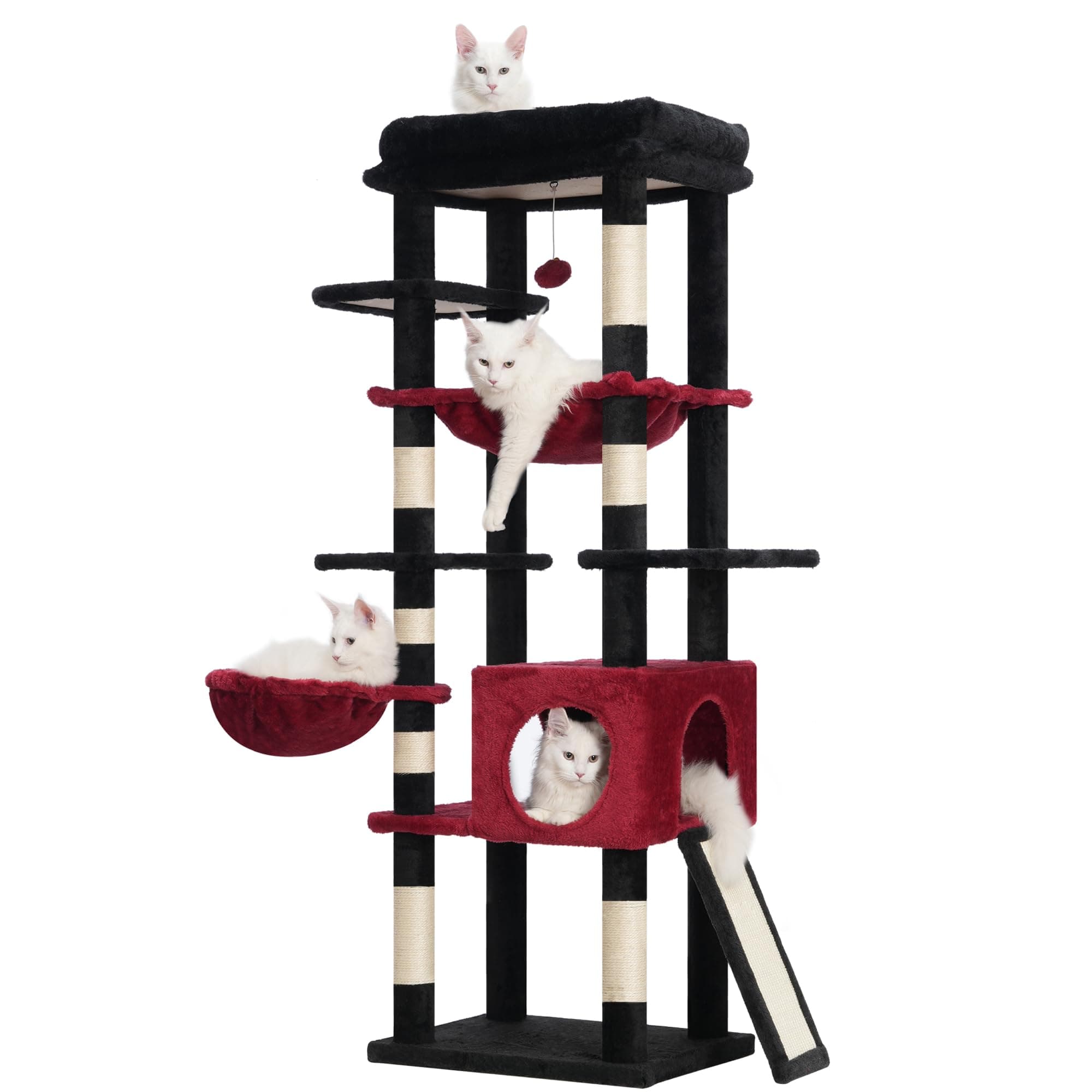 Hey-Brother Large Top Perch Cat Tree with HammockMPJ057BR