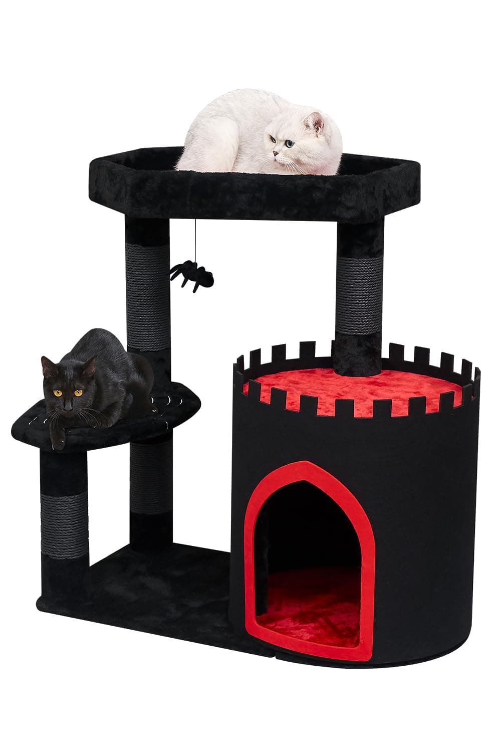 Gothic Cat Castle with Coffin Bed & Scratching Posts