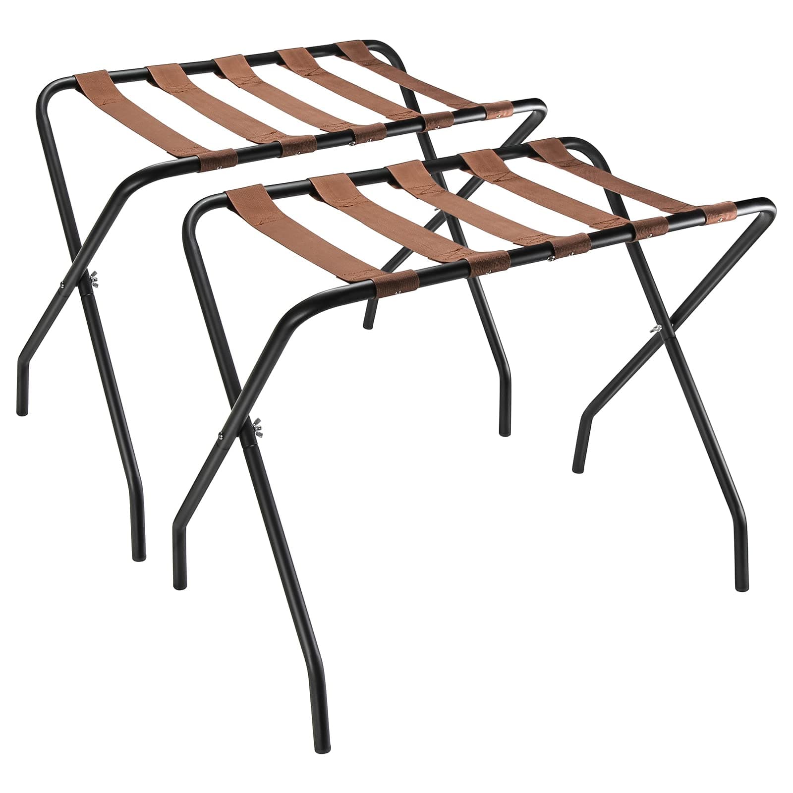 2-Pack Steel Luggage Racks for Extra Space in Guest Rooms & Bedrooms