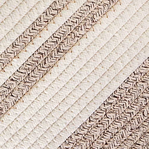 Vippo Large Woven Laundry Basket - White & Brown, 58L — Brown & White