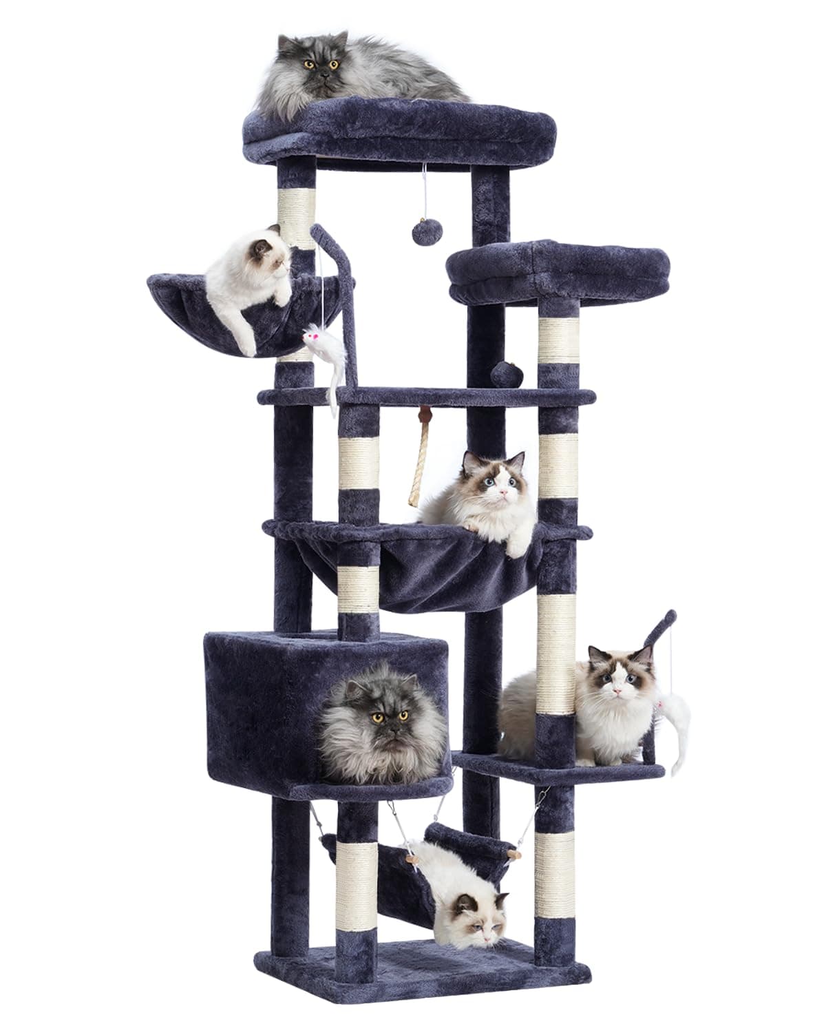 Smoky Gray Cat Tree for Large Cats GCT020G