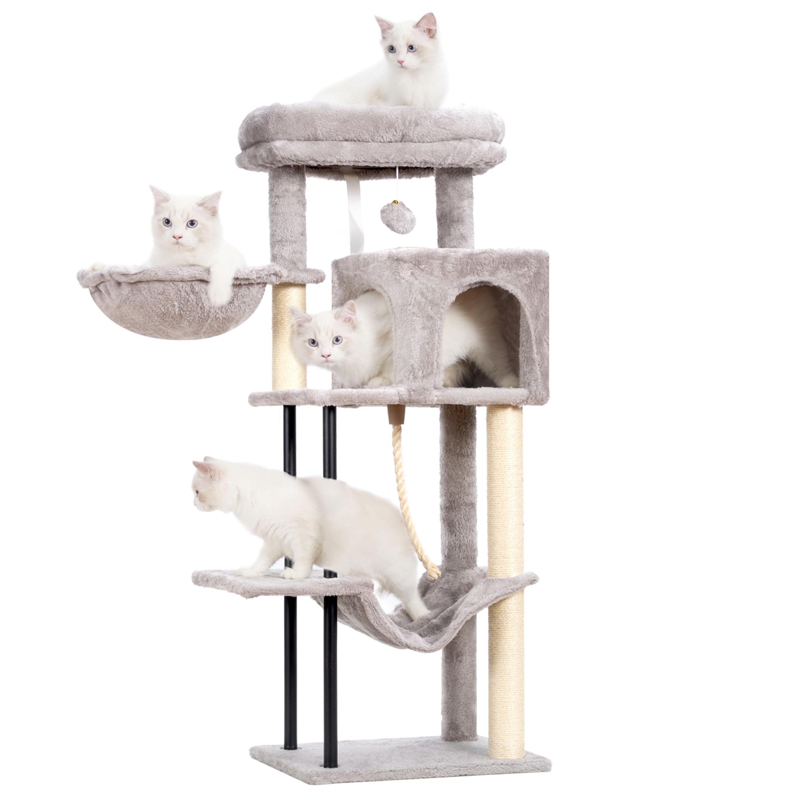 Light Gray 43.3 Inch Sturdy Cat Tree Tower