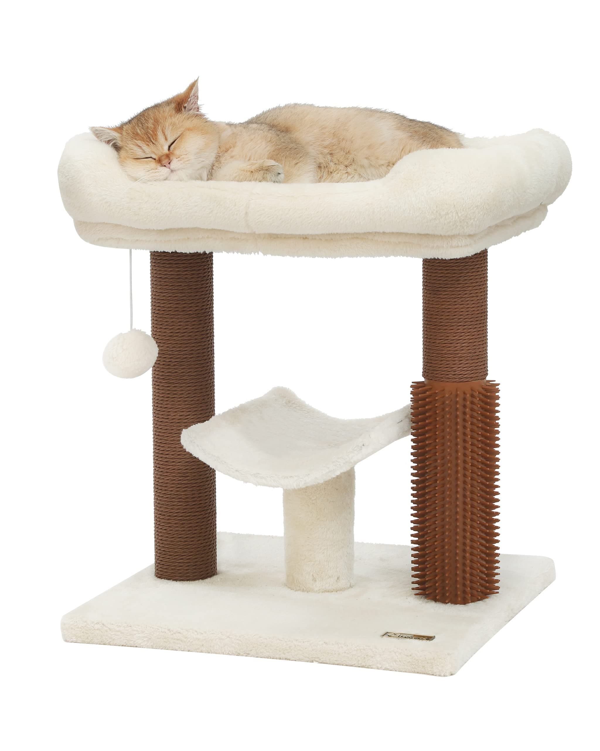 HOOPET Cat Tree Tower with Cozy Perch, Scratching Post, and Interactive Ball