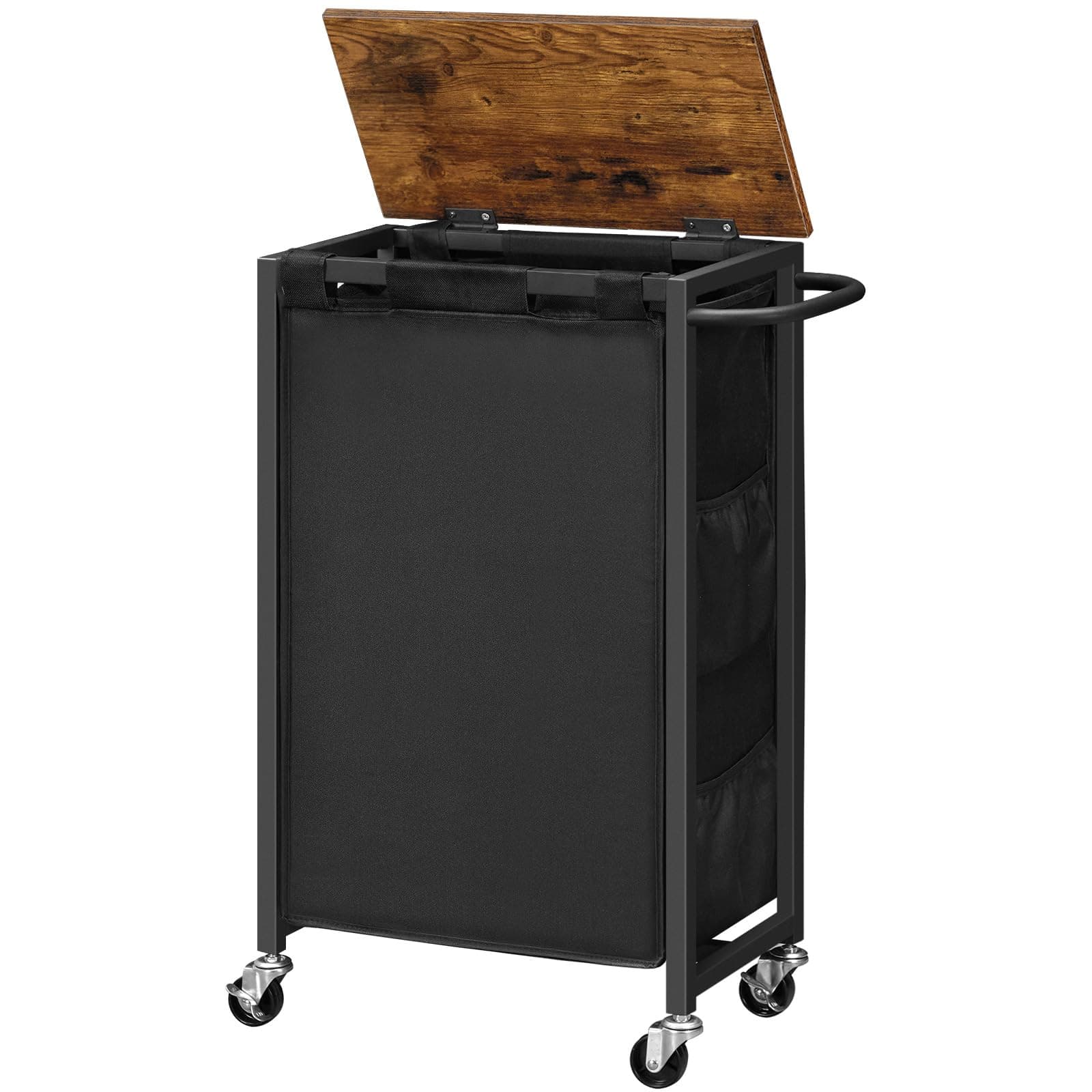 Rustic Brown HOOBRO BF24XY01G2 11Gal Slim Laundry Hamper with Lid