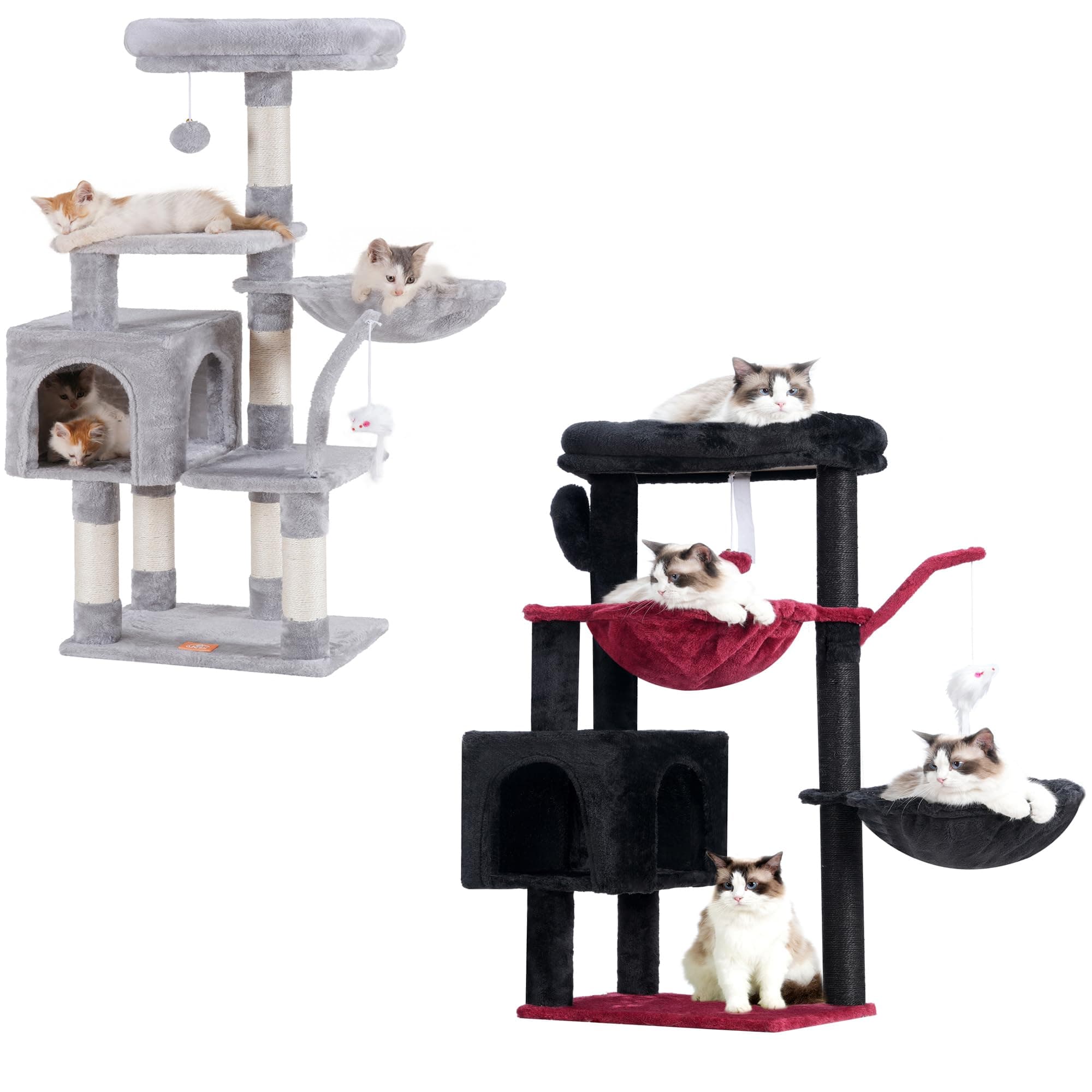 Heybly Cat Tree, Cactus Tower 39.4 Inches with Scratching Post