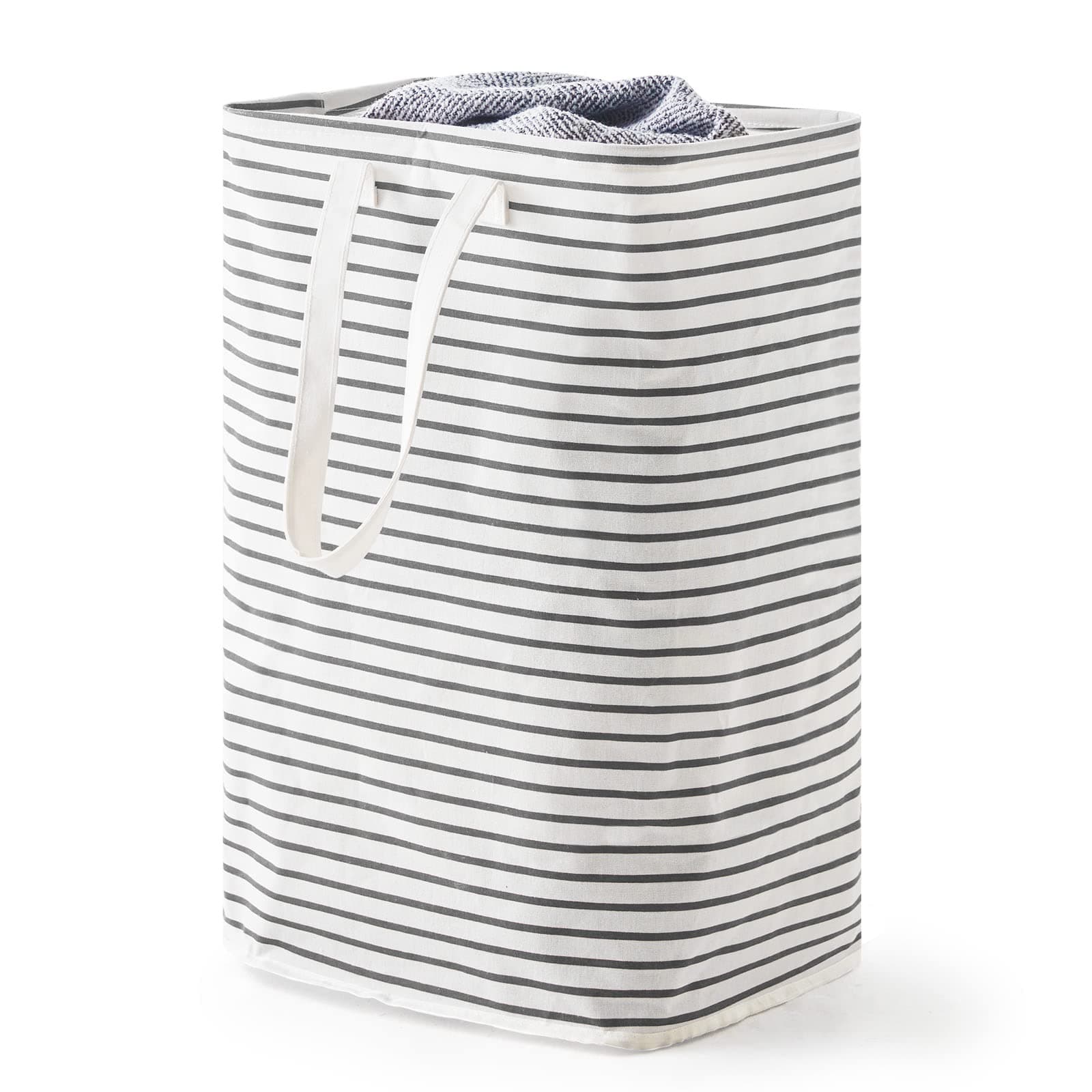 70L Collapsible Waterproof Laundry Hamper with Easy Carry Handle (Grey)