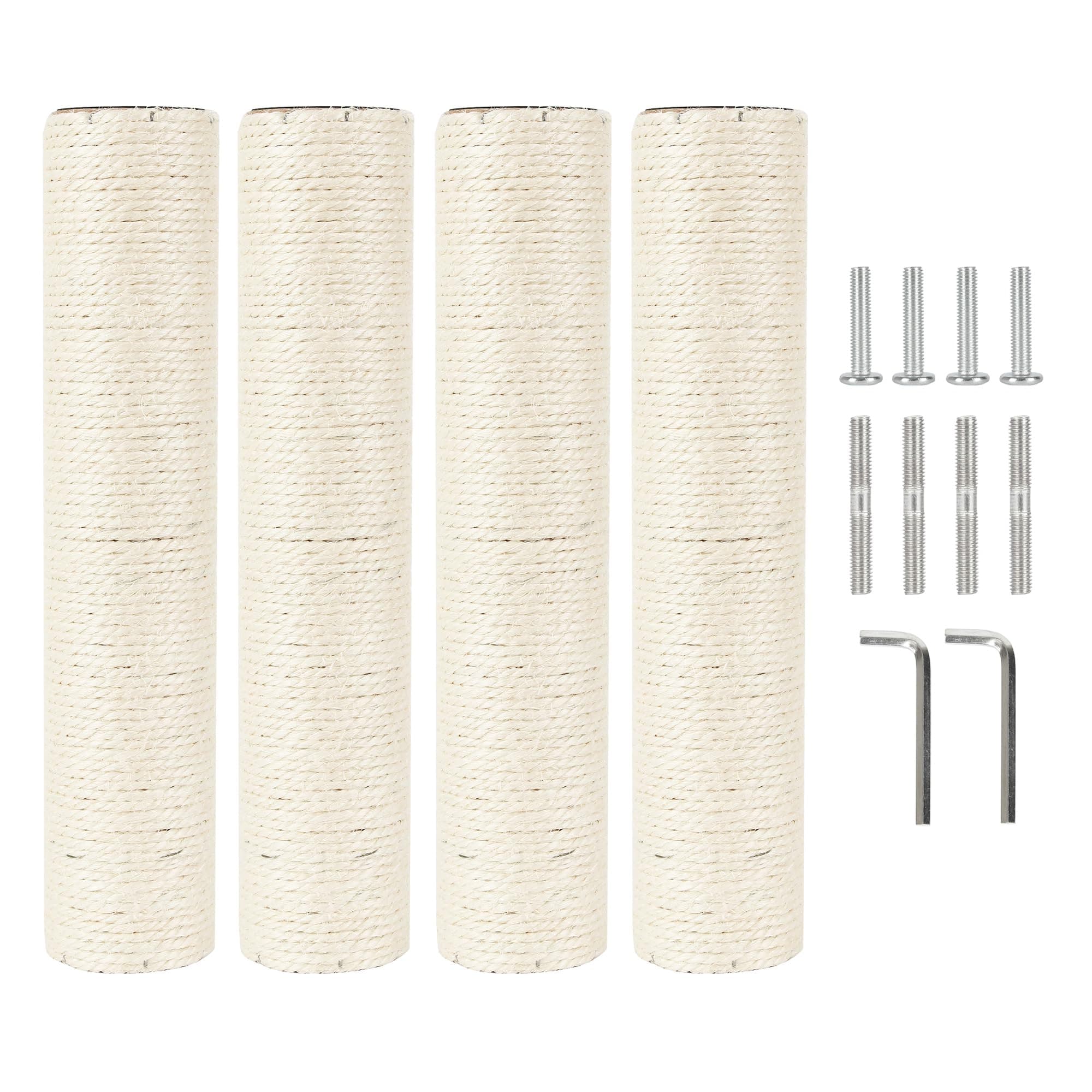 Cat Tree Scratching Post Sisal Replacement Pole Parts (Set of 4)