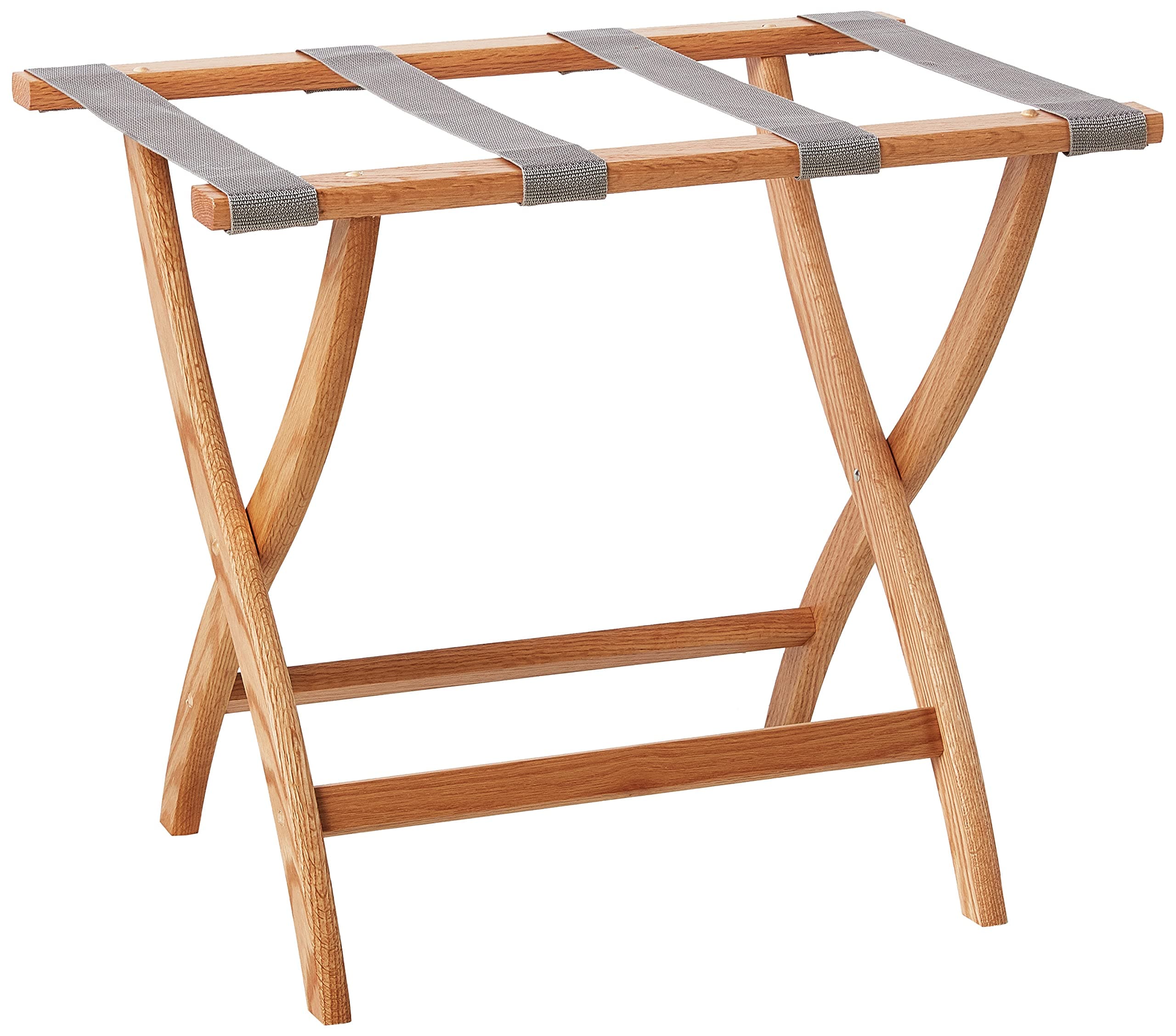 Light Oak Wooden Mallet Designer Curve Luggage Rack