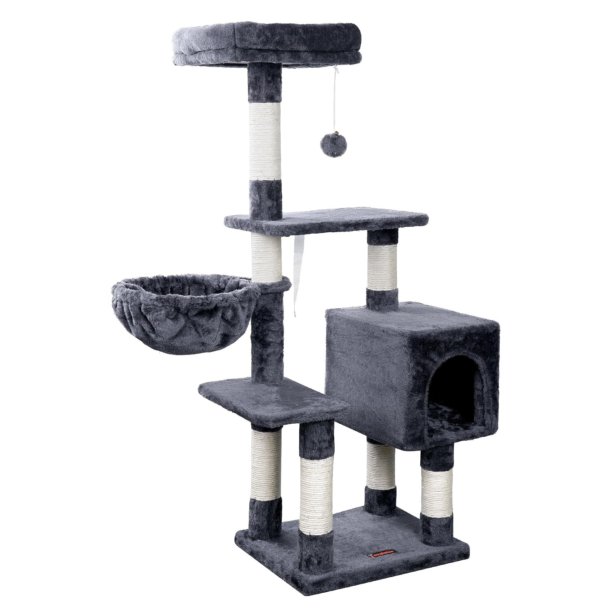 Indoor Cat Tree with Scratching Posts and Hammock