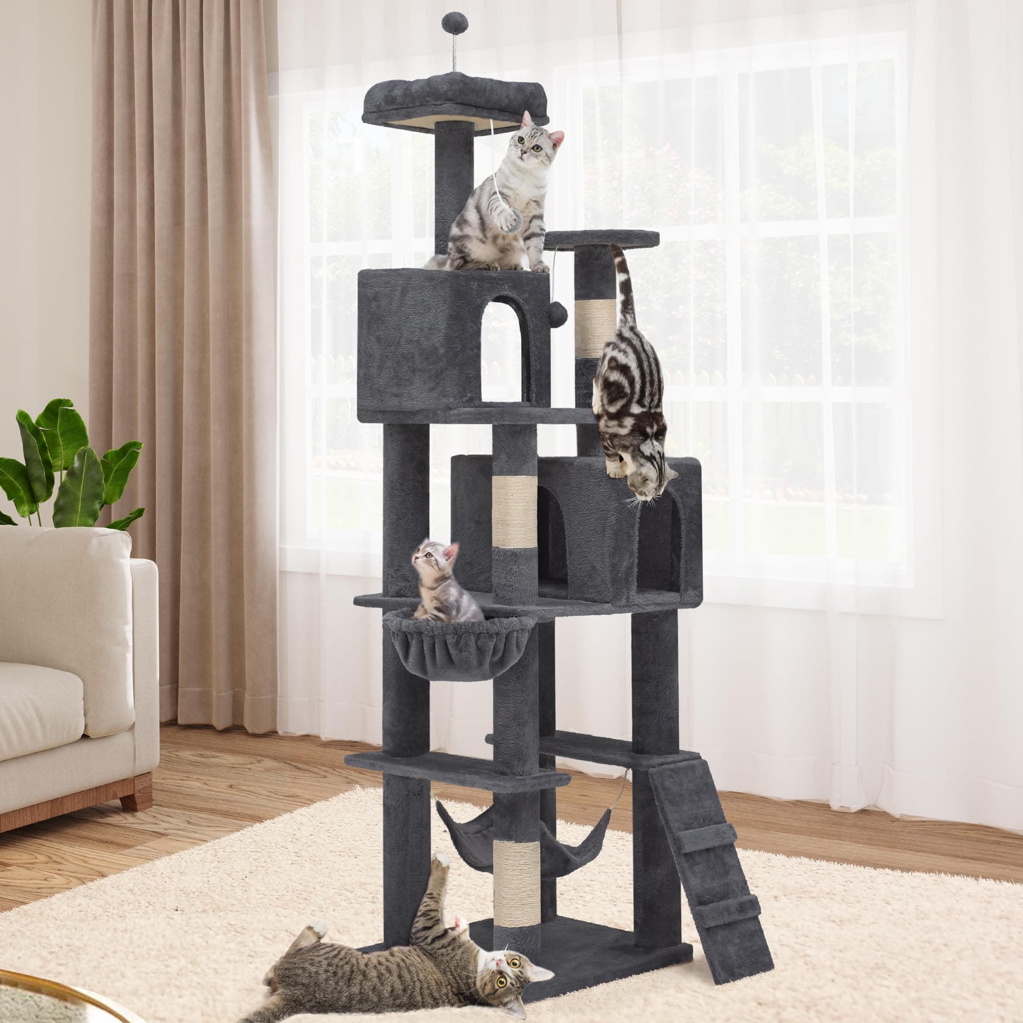 YITAHOME 75in Multi-Level Cat Tree Tower for Indoor Cats
