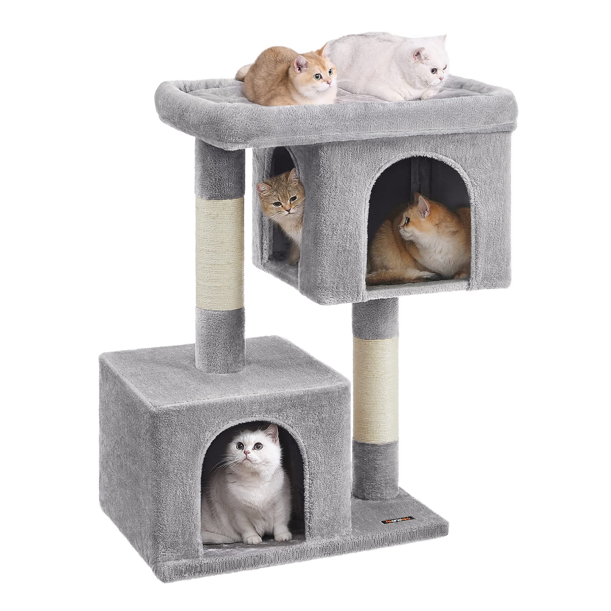 Feandrea XL Cat Tree, 39.8-Inch Tower, Light Gray