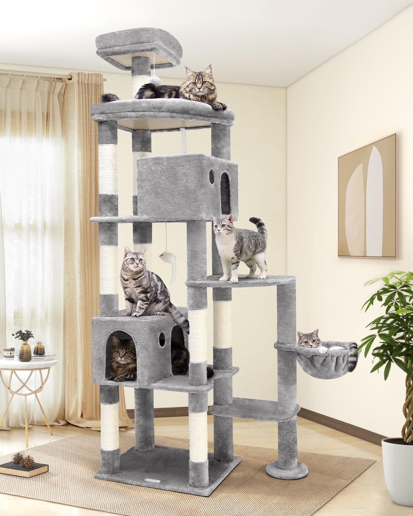 Giant F83 Cat Tree, 83 Inch Scratch Tower for Large Cats