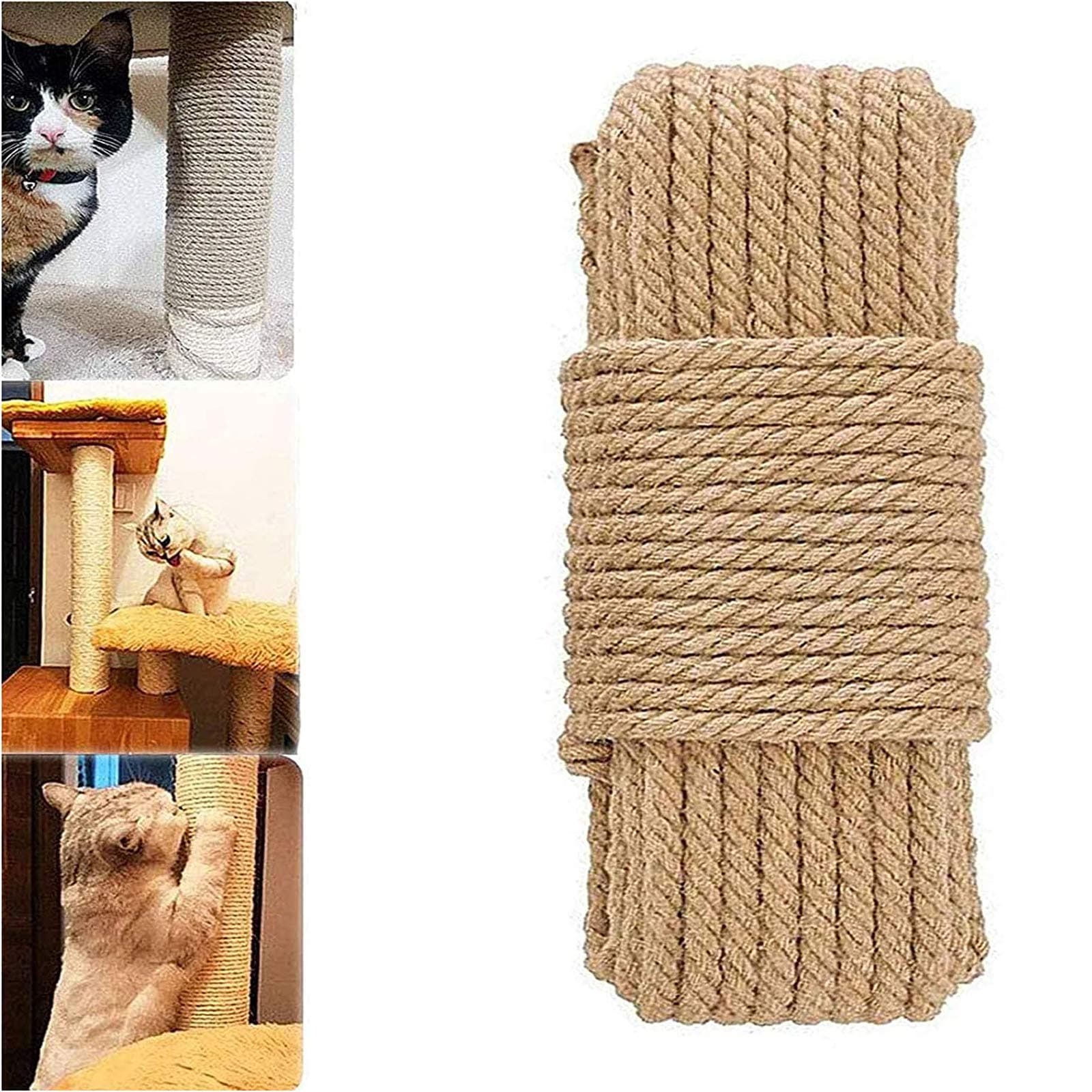 Cat Sisal Rope Replacement for Scratching Post and Cat Tree (6mm 66Ft)