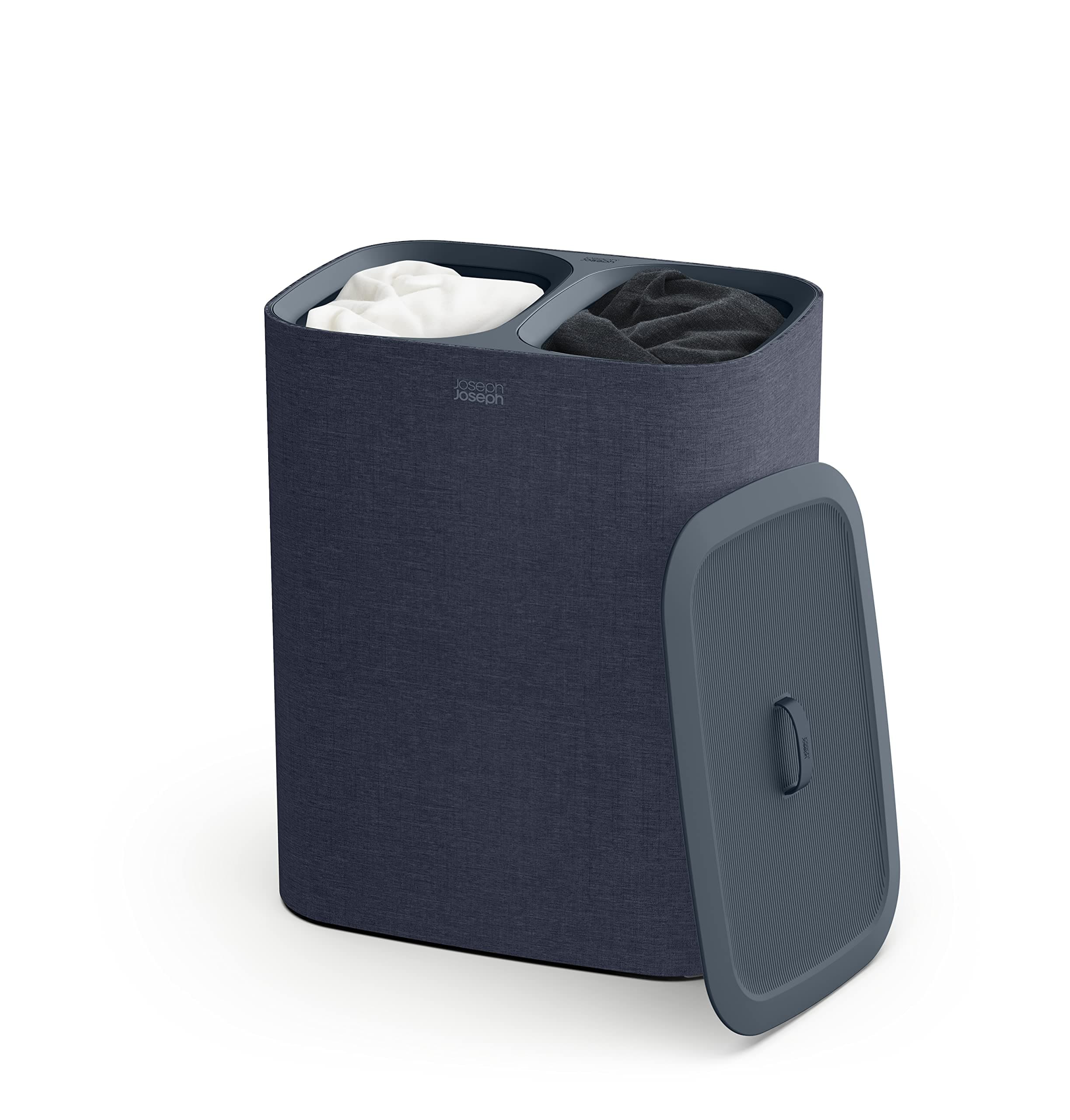 Joseph Joseph Tota 90-Liter Laundry Hamper with Lid, 2 Removable Bags - Carbon Black