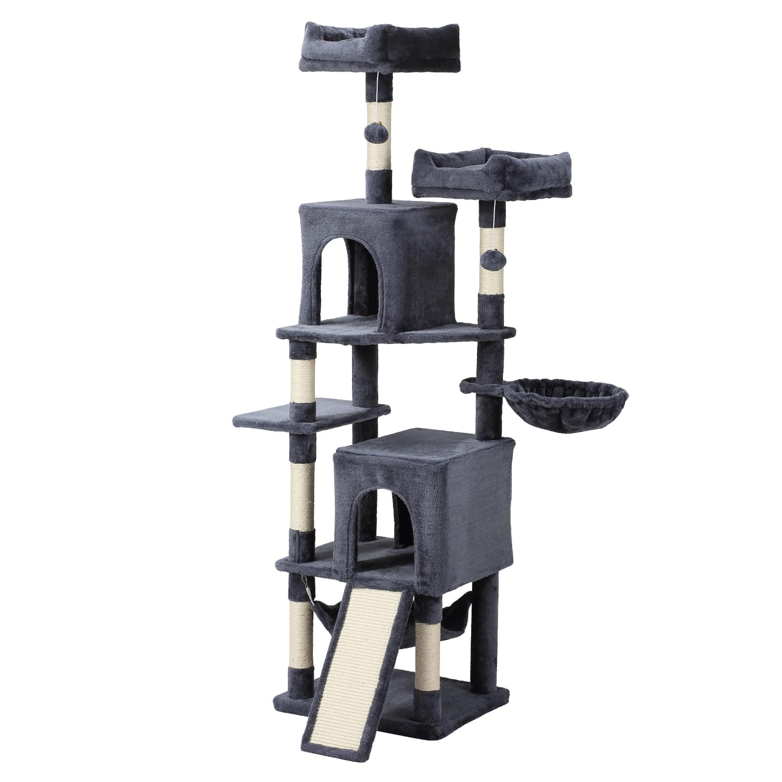 70-Inch Multi-Level Cat Tree Tower with Hammock & Scratching Post LCT015
