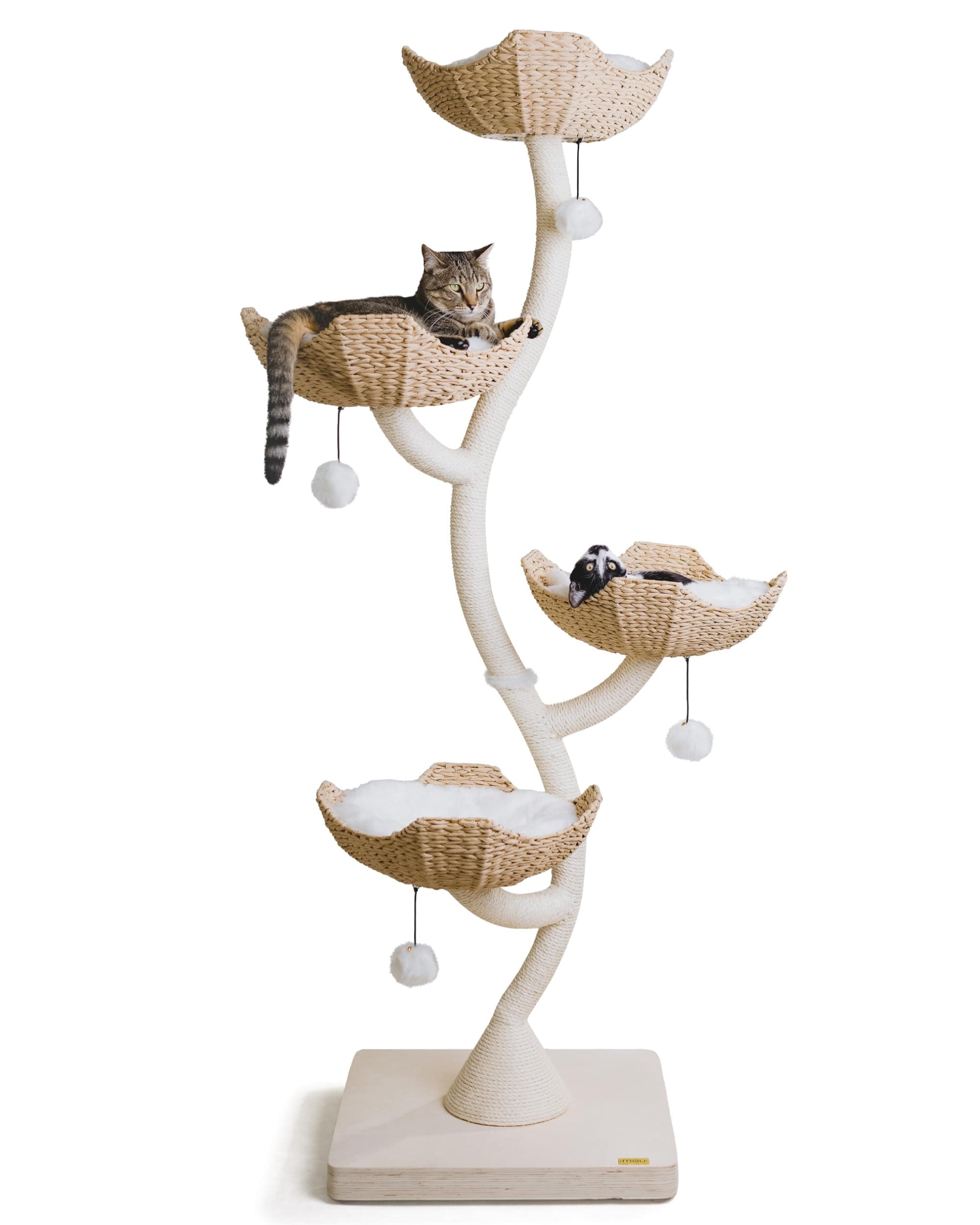 MAU 73" Modern Cat Tree for Large Cats & Scratching Tower