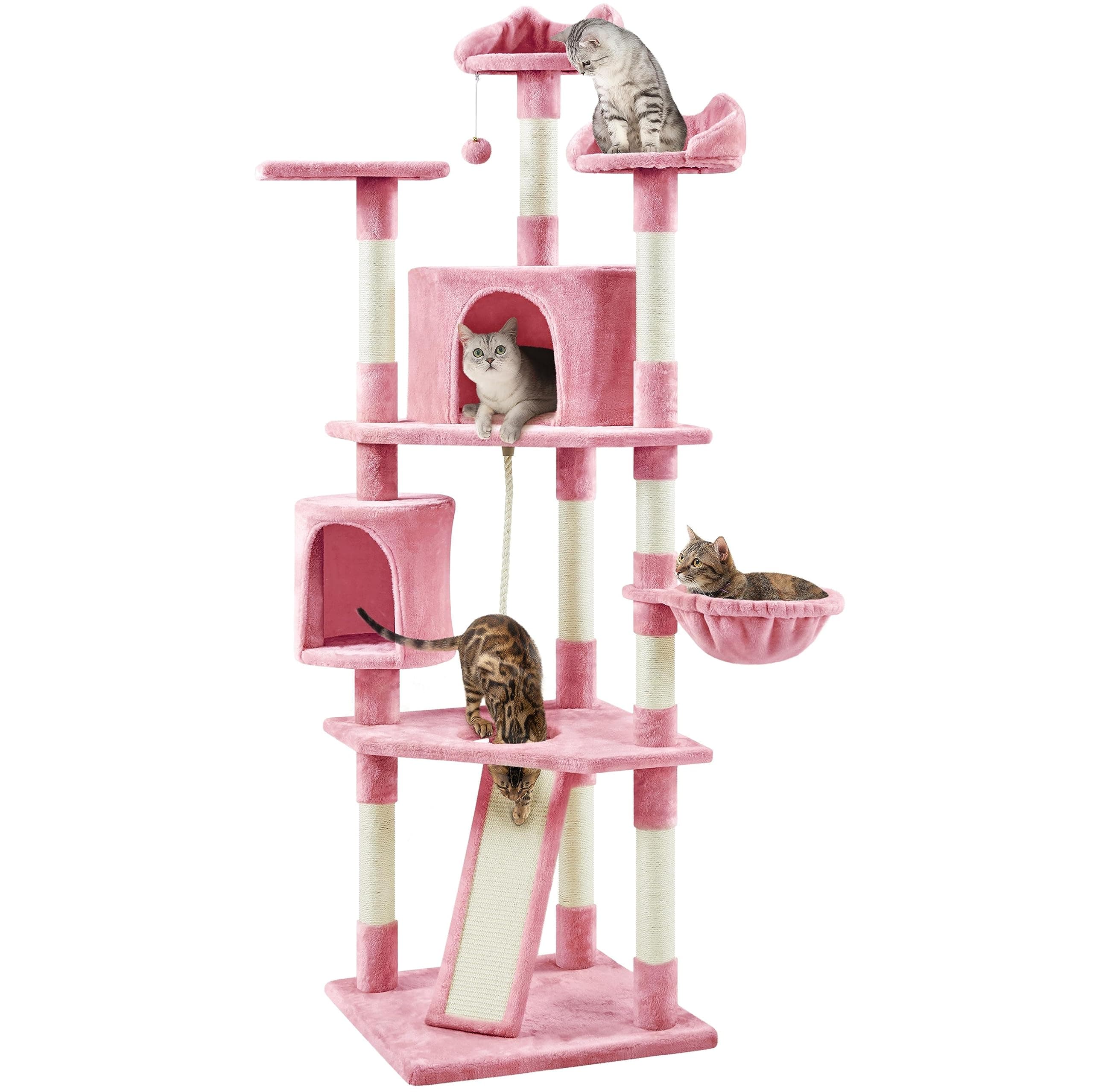 Yaheetech 79in Multi-Level Cat Tree with Scratching Posts